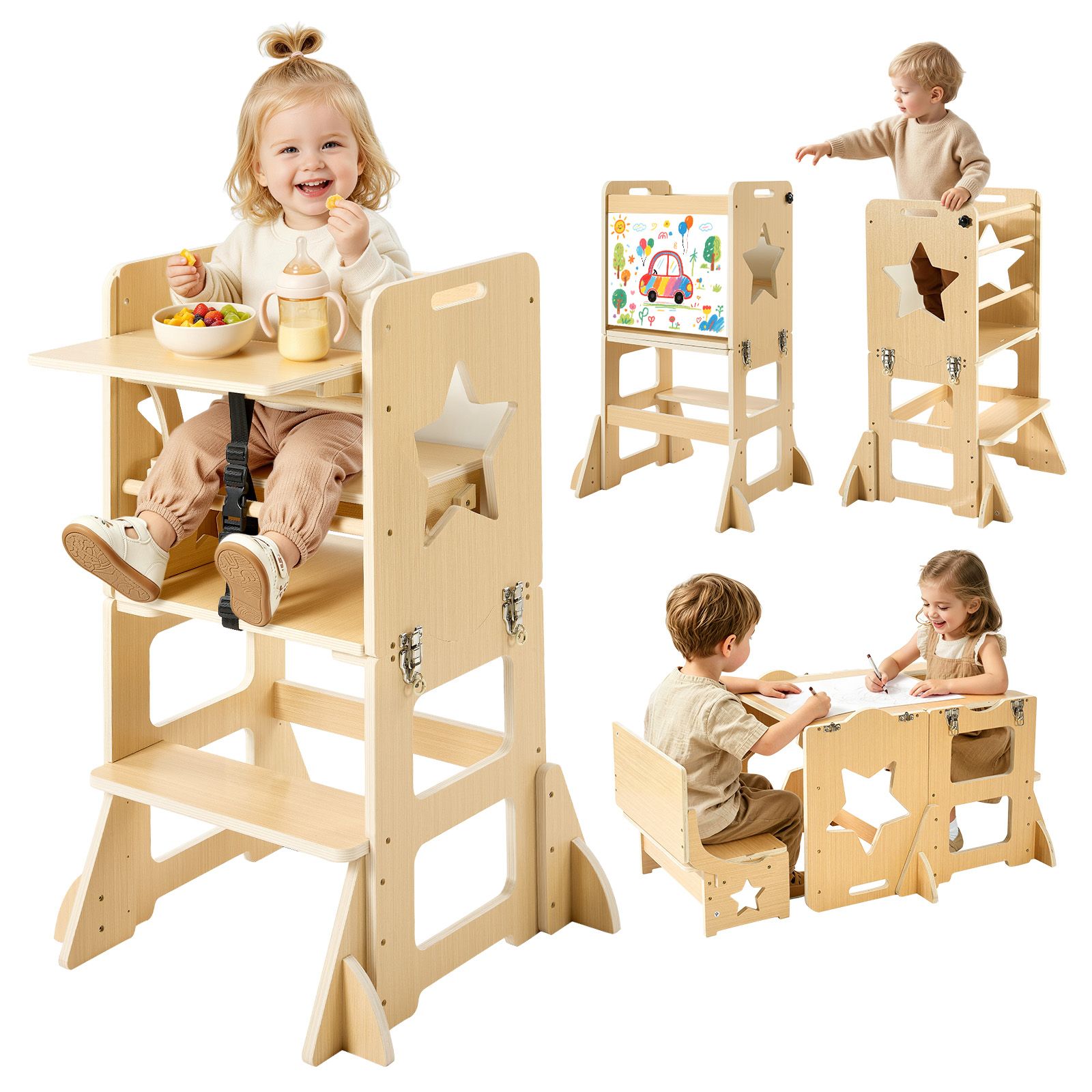 Toddler Learning Tower - Деревянная детская башня-стремянка 6 в 1