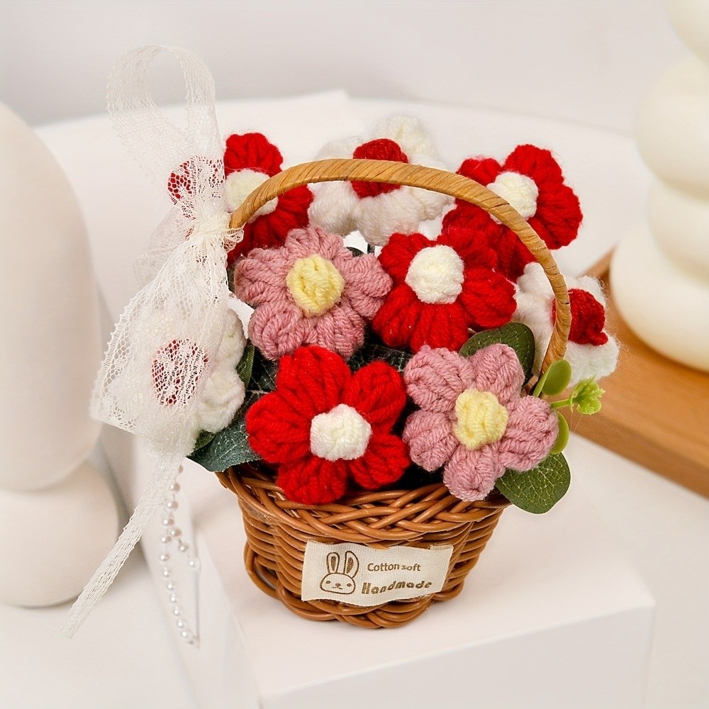 Цветок из пушистой пряжи ручно – обзор и цена Baby Products Basket